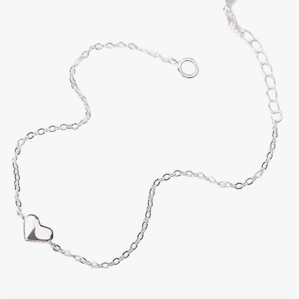 Chic 925 Sterling Silver Heart Bracelet - Picture 4 of 5